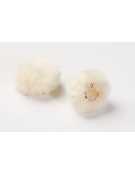 Bonnette à poils universelle AIR1, Blanc crème, Small, 2 pcs